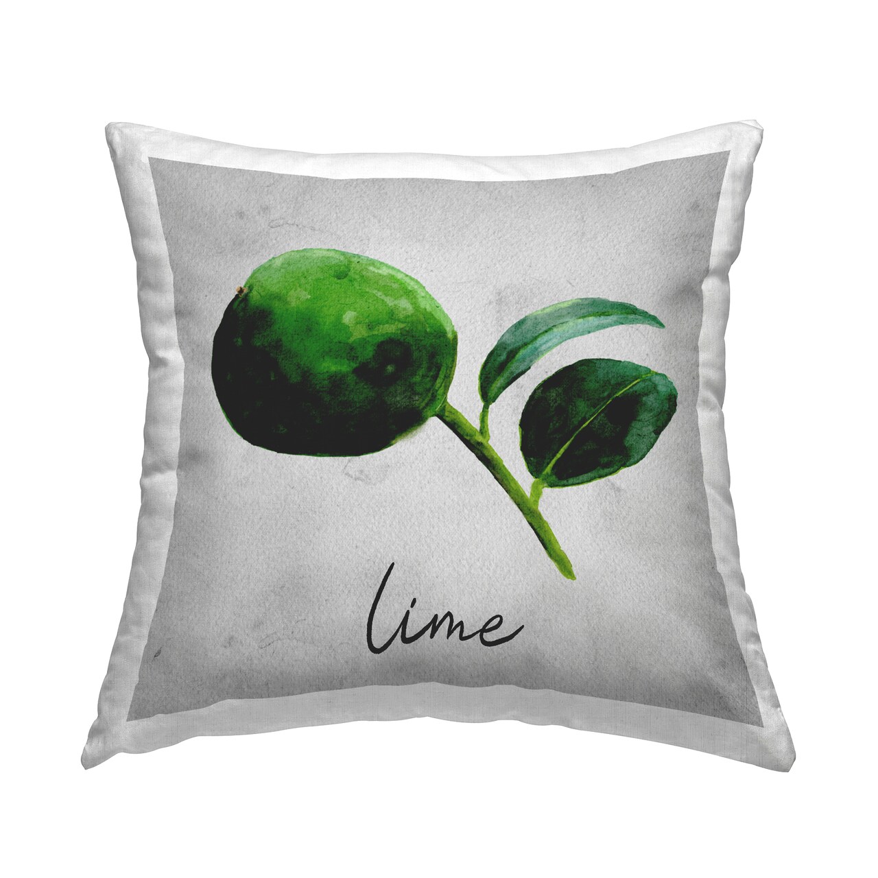 Kitchen Lime with Leaf Decorative Printed Throw Pillow Design by Regina Moore, 18 x 7 x 18